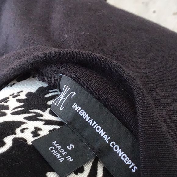 INC Women's Sweatshirt Black Size S Pullover Ruffled Star Studded $69 - Picture 6 of 7